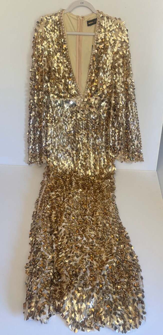 Fashion Nova Delani Sequin Maxi Dress in Gold - Picture 2 of 4